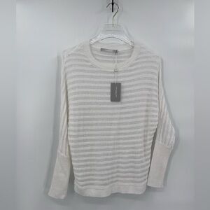 REVOLVE one gray day white crew neck sweater‎ size medium